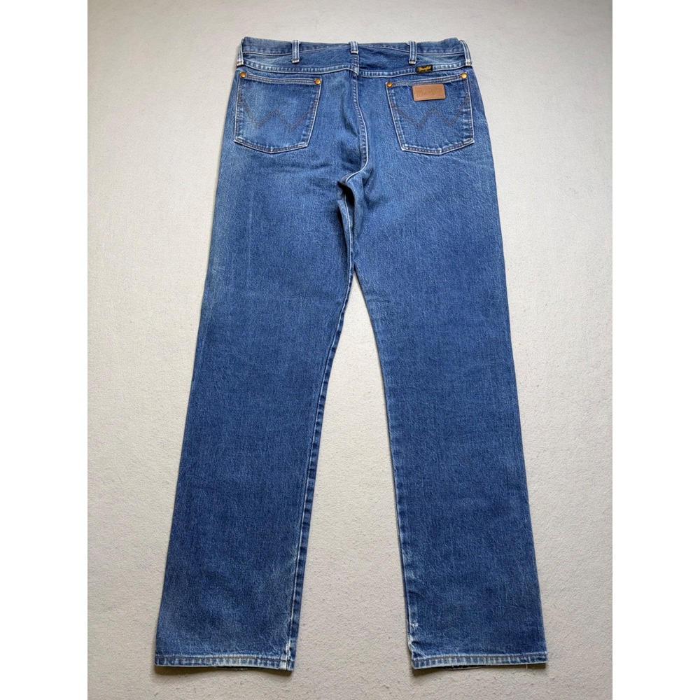 Wrangler Jeans Mens 38x34 Blue 13MWZ Cowboy Cut Vintage 90s Made in USA Denim - Picture 3 of 12